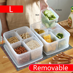 Refrigerator Storage Box Frozen Meat Organizer Freezer Compartments Stackable Kitchen Food Container