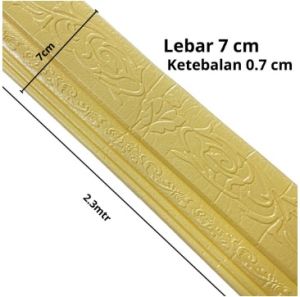 DCH - List Foam 3D Motif Batik Wall Border 7cm x 115cm Wallpaper List Foam Dinding