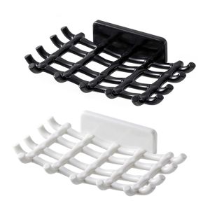 2pcs/Set Wadah Sabun Mandi/Tempat Wadah Sabun Gantung Dinding Kamar/Tempat Sabun Unik Hitam+Putih