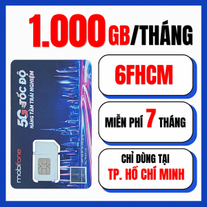SIM 5G MOBIFONE Trọn Gói 14 Tháng - Tặng Data 1000GB/Tháng - Chuyên Phát Wifi -  Chỉ Dùng Tại Hà Nội Hoặc Hồ Chí Minh | 6FHN 6FHCM 12FHN 12FHCM - FREESHIP - CHƯA KÍCH HOẠT