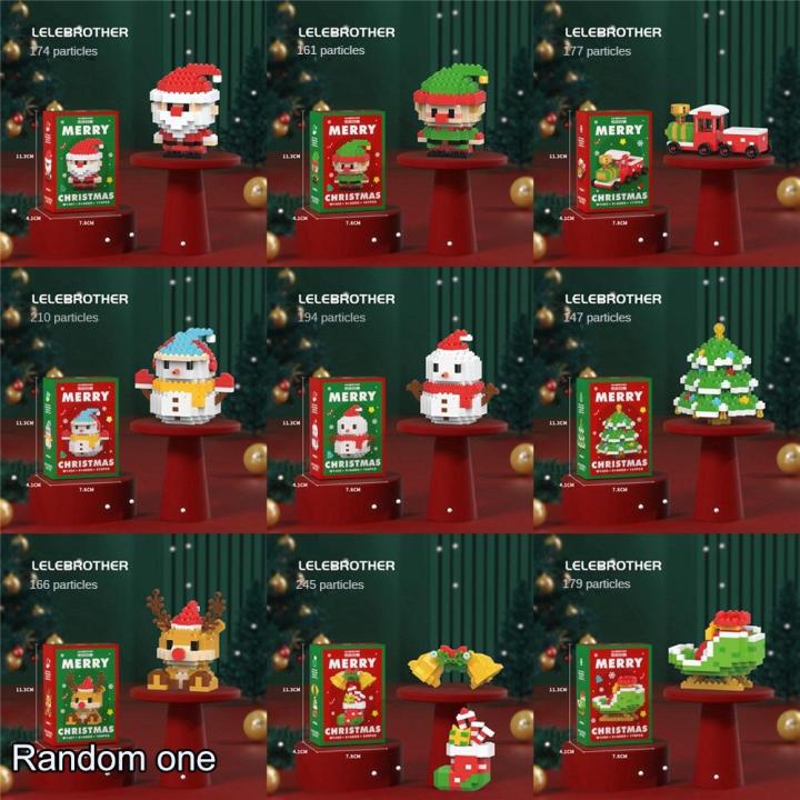 【SALE】Compatible With Christmas Tree Elk Santa Claus Model Micro ...