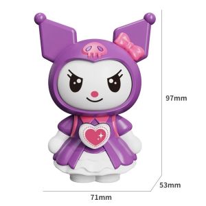 Cute Kuromi Face เปลี่ยนหน้า ตุ๊กตาการ์ตูนน่ารัก ของเล่นอะนิเมะ การ์ตูนตลก คุโรมิเปลี่ยนหน้า แถมพวงกุญแจ พร้อมส่งในไทย