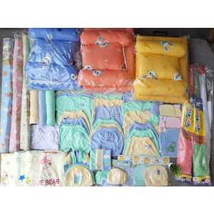 Paket Hemat Perlengkapan Bayi /Handuk/Bedong/Baju Bayi/Popok/Singlet/waslap/topi/Gurita/stk 42pcsSNI