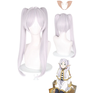 Anime Frieren Beyond Journeys End Frieren Cosplay Costume Wig Dress Ears Earrings Mage Uniform Halloween Party Costume