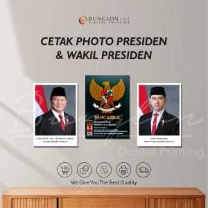 TERMURAH!! PRINT CETAK FOTO PRESIDEN DAN WAKIL PRESIDEN 2024-2029 PAKET KOMPLIT