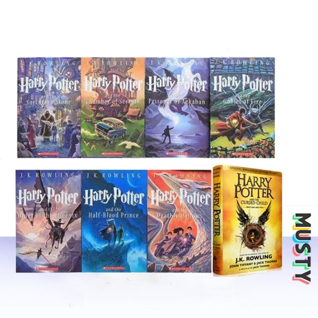 【Hardcover】【8 Books Set】Harry Potter English Novel Read Story Book