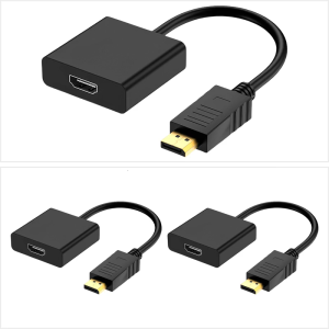 อะแดปเตอร์ตัวเมีย4K ตัวผู้ไปยัง Hdmis ดีไซน์กะทัดรัดสายเคเบิลยาว10ซม. เข้ากันได้อย่างกว้างขวางสำหรับมืออาชีพนักเล่นเกม
