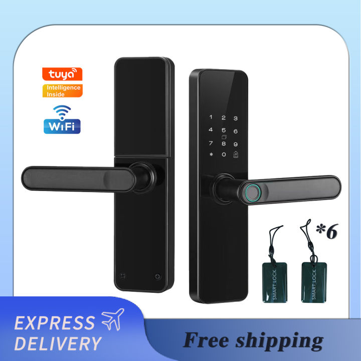 TUYA WIFI Smart door lock Electronic door lock Biometric fingerprint ...