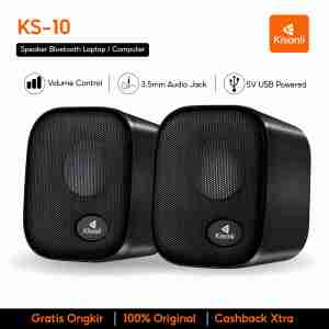 KISONLI KS-10 Speaker Portabel USB 2.0 dengan Bass Ekstra - Warna Hitam