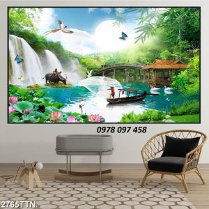 Tranh phong cảnh thiên nhiên - gạch tranh 3D