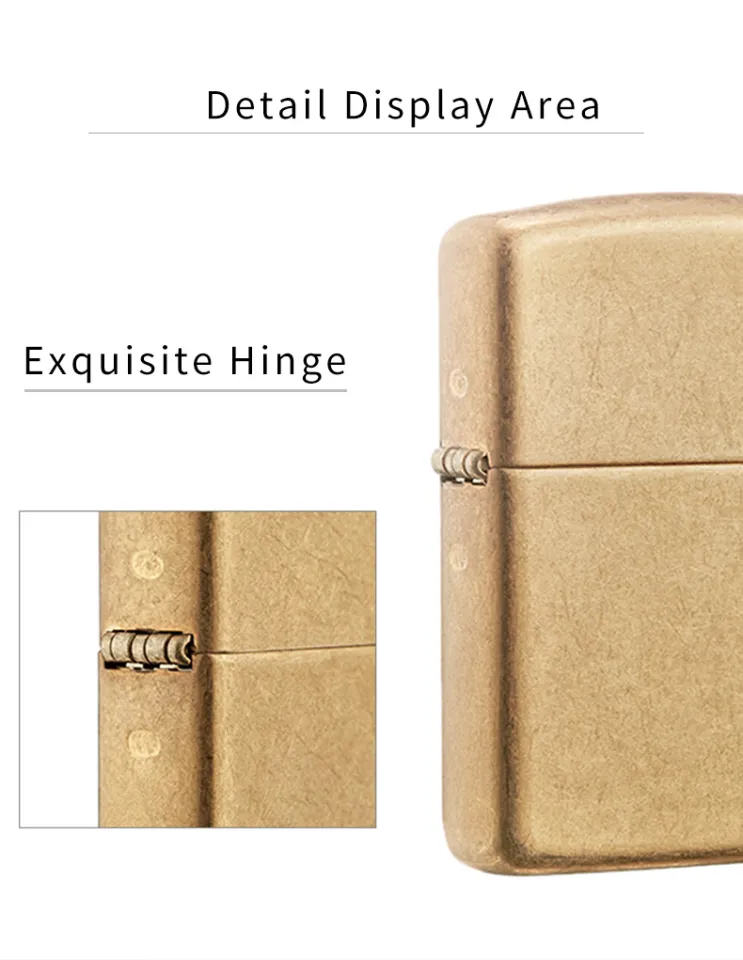 Armor® Tumbled Brass Windproof Lighter