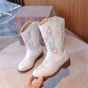 Christmas gifts Halloween Halloween Girls Princess Boots 2025 Autumn Winter New Thickened Warm Long Tube Boots for Little Girls Children Casual Shoes