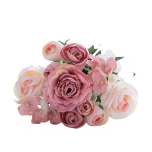 Thanh Lịch 7 Đầu Thực Tế hoa hồng lụa Bó Hoa hoa giả Cho Đám Cưới Trang Trí Nội Thất đạo cụ chụp ảnh