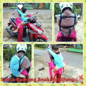 Sabuk Bonceng Anak di Motor dengan Penahan Pantat dan Penahan Kepala