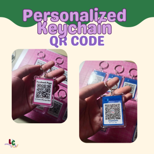 Personalized QR Code Keychain with Customizable for Identification or Information Access | QR Code for Banks