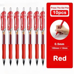 30pcs Retractable Gel Pen 0.5mm Large capacity Neutral pen Press The Ballpoint Pen Black Sign Pen