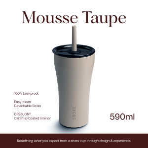 STTOKE Leakproof Ceramic Insulated Coffee/Straw Cup | 590ml (20oz) | Earth Series