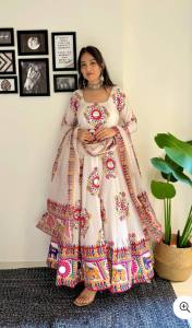 [PRE-ORDER] Ready Made Pure Moss Satin Silk With Dijital Print Anarkali Gown (10-15days delivery)