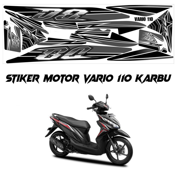 Stiker Motor Vario 110 Karbu Stiker Motor Keren Terbaru | Lazada Indonesia
