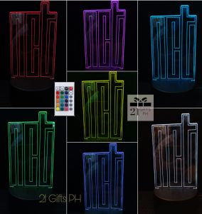 KPOP GROUPS - NCT SEVENTEEN ITZY IZONE SHINEE GOT7 SUPER JUNIOR 3D ACRYLIC LED LAMP NIGHT LIGHT TABLE DESK LAMP