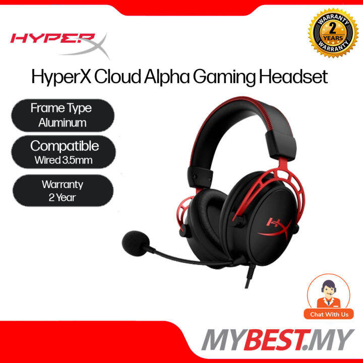 HyperX Cloud Alpha Gaming Headset (Black-Red) | Lazada