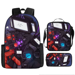 Hot Sale Toilet Man Series Backpack Audio Man TV Man Monitor Man Student Schoolbag Cartoon Lunch Bag