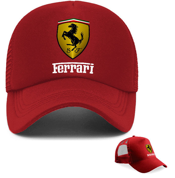 Ferrari Mesh Cap Trucker Cap Snap Back Baseball Cap  For Men & Women Cap3