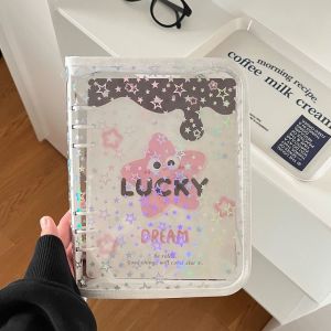 KAQIU Korea Style Binder Photo Album Cover PVC A5 Card Binder Pack Collection Supplies Transparent Photo Collect Book Cover Photo Card Collection