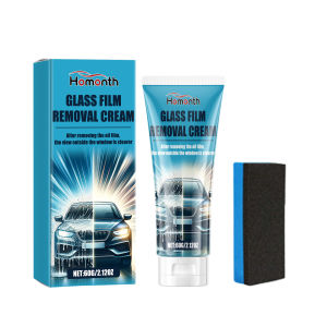 Rayhong 60g Car Glass Oil Film Removing Paste Deep Cleaning Polishing Glass Cleaner for Auto Windshield Home Streak-Free Shine Glass  Auto Car Glass Polishing Glass Oil Film Removing Paste Clean Polish Paste for Bathroom Window Front Windshield Agent
