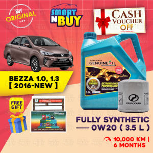 Perodua Engine Oil 0W20 Fully Synthetic Original Minyak Hitam Kereta Perodua Bezza 2016 - New Baru Minyak Enjin Kereta
