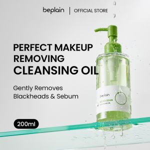 New store Promotion BEPLAIN OFFICIAL MUNG BEAN CLEANSING OIL 200ml Natural deep cleansing oil for Sensitive & Dry skin Stubborn Makeup Remover