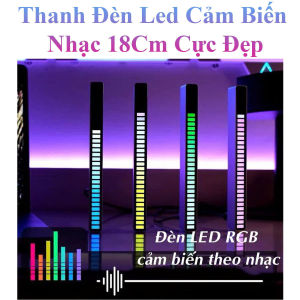 Thanh Đèn Led Cảm Biến Nhạc 18cm Dùng Dây Cắm Trực Tiếp Cực Đẹp Kèm Chân Đế
