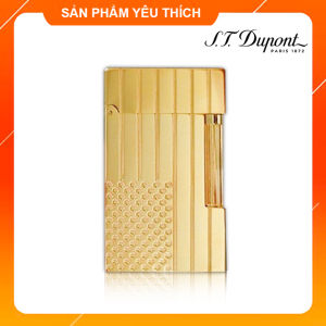 Hộp Quẹt Bật Lửa Dupont MS Màu Vàng Hình Cờ Mỹ D30V Dòng 2 Line Tiếng Kêu Cực Hay - Dùng Gas Đá Cao Cấp