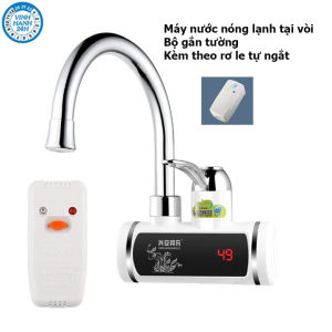 Máy nước nóng lạnh trực tiếp tại vòi - Bộ có vòi sen tắm loại gắn tường ( Tặng thêm phụ kiện)