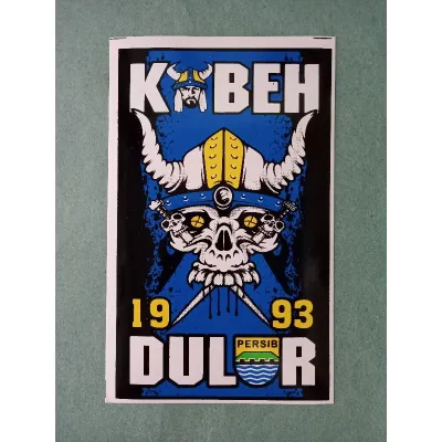 Stiker PERSIB Bandung Vinyl Ukuran 12 × 20 Cm
