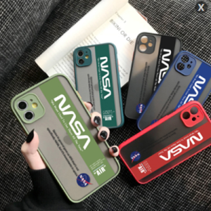 Hontinga Casing Case For OPPO A3S A12E Realme C1 Case Creative NASA America Space National Astronaut Frosted Transparent Phone Casing Full Cover Camera Protect Cases Hard Case For Men For Boys