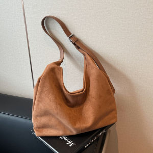 [Candy style] Simple retro bag womens large capacity 2025 new shoulder bag college student class bag commuter tote bag