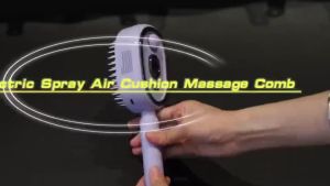 Electric Spray Massage Comb with Mist & Vibration – Ionic Scalp Care Brush Rechargeable Hair Detangling Tool for Dry Damaged Hair