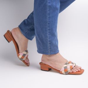 Zavatu Sandal Heels Wanita 3 cm Big Size Jumbo 41 42 43 44 45 ZVT 150 Tan