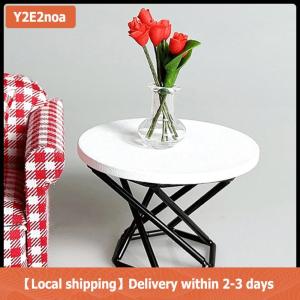 【Local shipping】 1:12 Dollhouse Miniature Coffee Table Tea Table Side Table Furniture Home Model Decor Toy Doll House Accessories