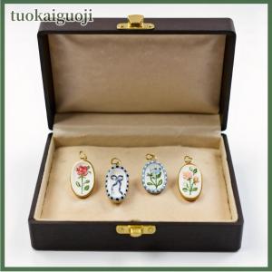 tuokaiguoji Simple And Versatile Color Blocking Butterfly Love Flower Diy Pendant Accessories Gold-Plated Color Preservation