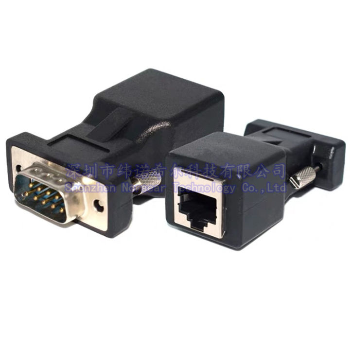 Serial Vga To Rj45 RJ45 to DB9 DB15 adapter RS232 serial port VGA/COM to RJ45 male and ...