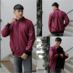 Jaket Raglan Parasut Waterproof Oenzie - Windproof & Stylish untuk Outdoor & Motor
