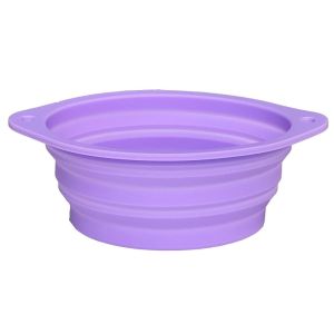 PERNEAKY Dung lượng lớn Bát silicon có thể gấp gọn Khóa tai đôi Chống rò rỉ Bát đựng nước và thức ăn Bát đựng nước Chống trơn trượt Bát ăn cho chó có thể thu gọn Du lịch ngoài trời