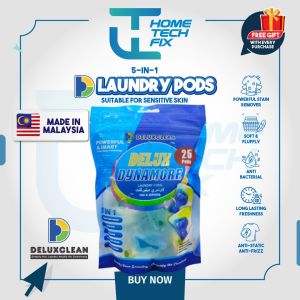 DELUXCLEAN 5 IN 1 SUPER LAUNDRY CAPSULE DETERGENT PODS LAUNDRY BEADS 洗衣凝珠/洗涤剂胶囊