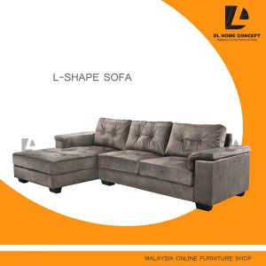 DL Home Concept Velvet L Shape Sofa
