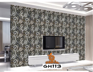 Wallpaper Stiker Dinding GH Premium Quality Ukuran 45Cm X 9M Wall Stiker Motif Marbling Batik Tribal BROWN RAINBOW STORE HOME SURABAYA