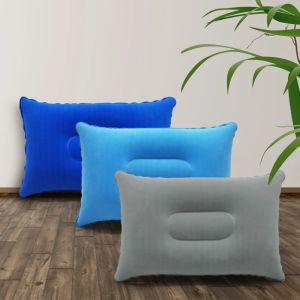 Portable Ultralight Inflatable PVC Nylon Air Pillows Camping Sleep Cushion Travel Hiking Beach Car Plane Headrest Camp Gears