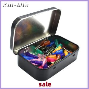 Kui-Min Survival Kit Small Empty Metal Black Flip Storage Box Case For Key Candy