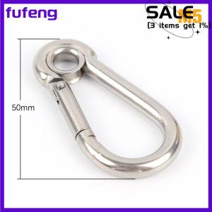 fufeng M4 M5 M6 M7 M8 Stainless Steel Carabiner Carbine Snap Hook with Eyelet Spring Buckle Key Ring